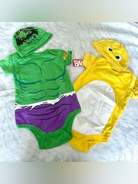Marvel Baby outfit -Duo - Green, Purple & Yellow